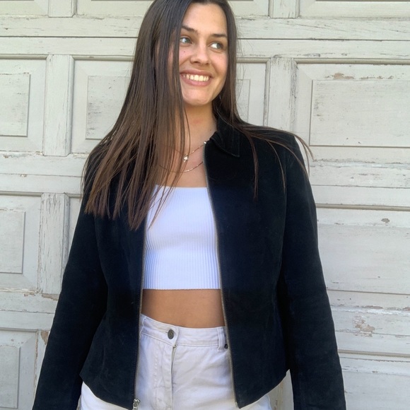 Vintage Leather Jacket (Black Suede!) - Picture 5 of 7